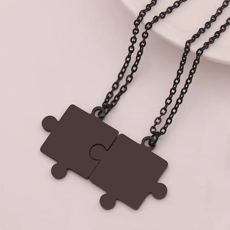 Matching Puzzle Piece Pendant Necklaces - Lootquake