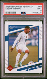 Tarjeta de fútbol Panini Donruss Road to Qatar Kylian Mbappé n.° 60 (clasificada 2021-22) PSA 9 Mint