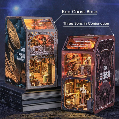 Book Nook Wizardi Miniature - Red Coast Base Roombox Kit-3