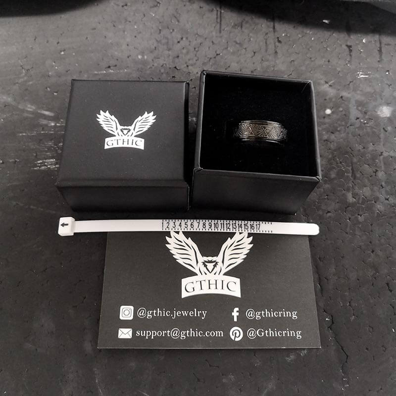 Anillo giratorio de acero inoxidable con el Ojo de la Providencia Masónico