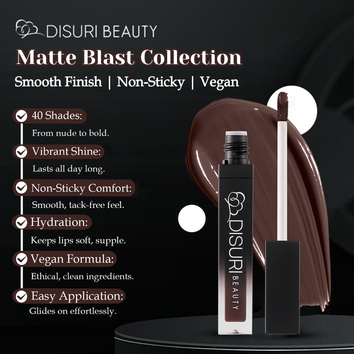 Lápiz labial líquido DISURI Beauty - Moca medianoche