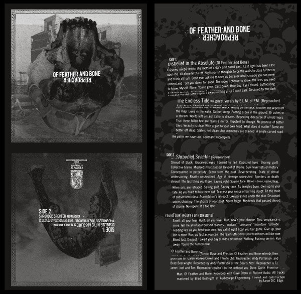Of Feather And Bone / Reproacher Split (VINYL 7") | Mint (M) Mint (M)