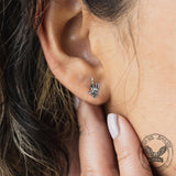 Middle Finger Ghost Hand Stainless Steel Ear Stud