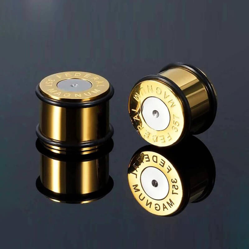 Dilatación de oreja de acero inoxidable redonda minimalista