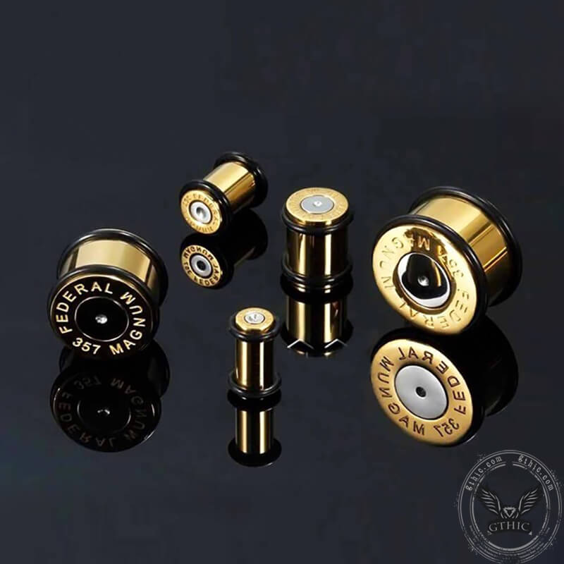 Dilatación de oreja de acero inoxidable redonda minimalista