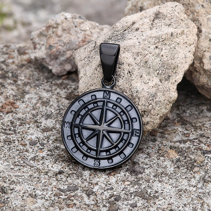 Minimalist Compass Stainless Steel Pendant