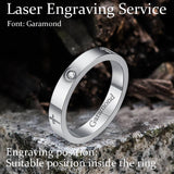 Minimalist Cross Inlaid Zircon Stainless Steel Band Ring