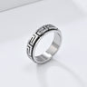 Minimalist Great Wall Pattern Stainless Steel Spinner Ring