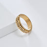Minimalist Great Wall Pattern Stainless Steel Spinner Ring
