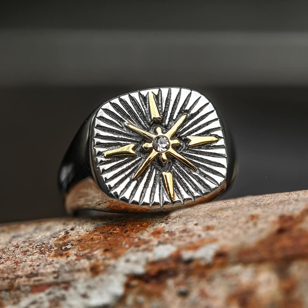 Minimalist Polaris CZ Stainless Steel Ring