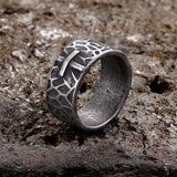 Minimalist Retro Texture Cross Stainless Steel Ring