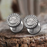 Minimalist Round Zircon Stainless Steel Stud Earrings