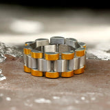 Minimalist Watch Chain Design Stainless Steel Ring