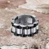 Minimalist Watch Chain Design Stainless Steel Ring