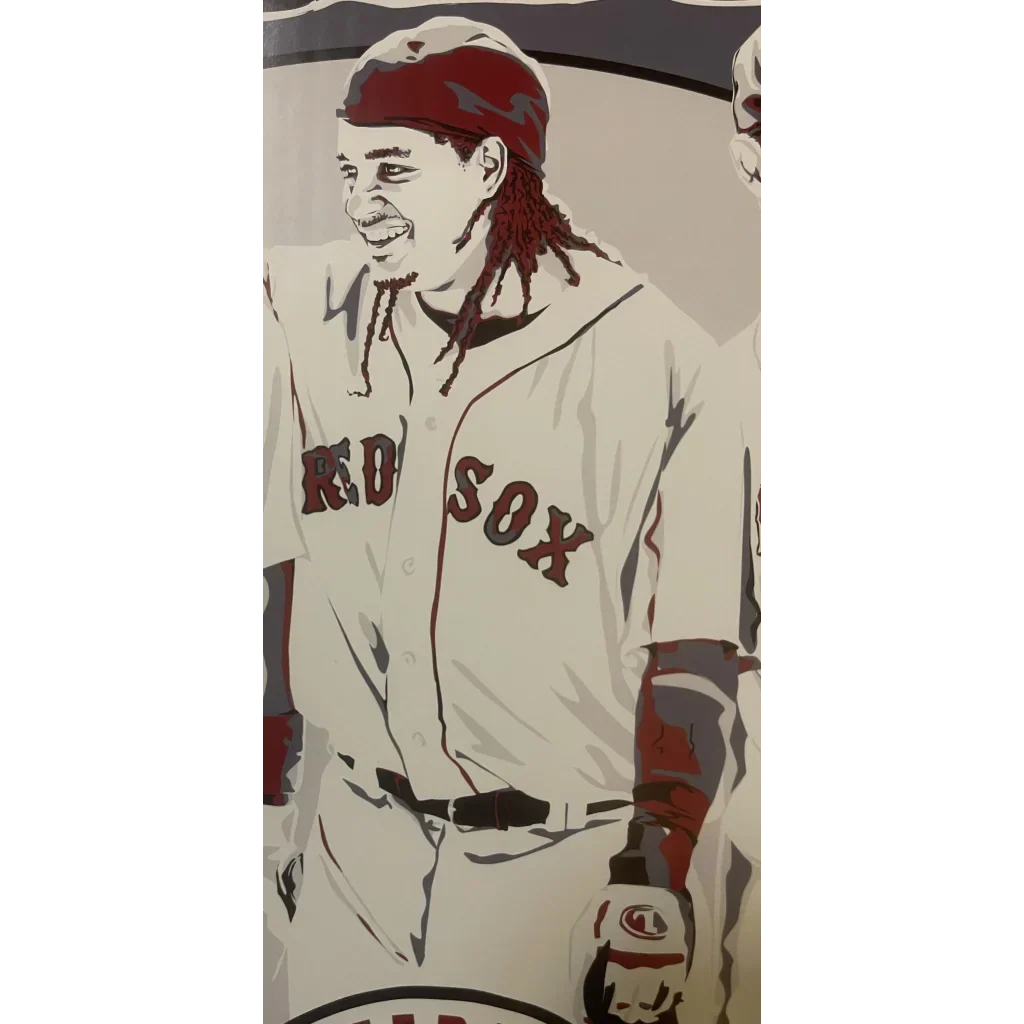 Rare Boston Red Sox 2008 MLB Dunkin Poster with Legendary Players