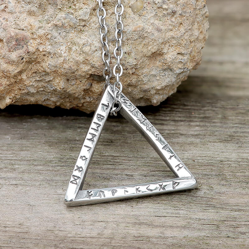 Mobius Strip Runes Stainless Steel Viking Pendant