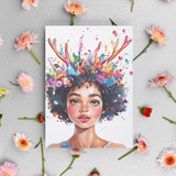 "Miss You Dearly" | Vibrant Afro-Fantasy Postcard
