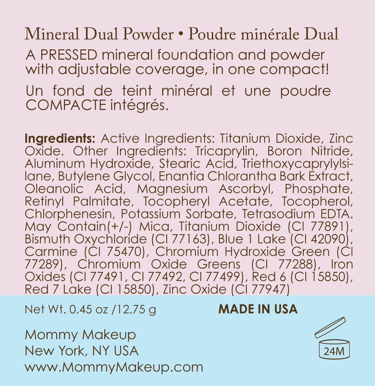 Base de maquillaje mineral en polvo dual FPS 15 (0,45 oz) - FECHA DE VENCIMIENTO (Mediana)