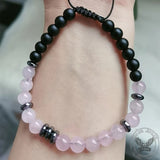 Mother And Daughter Gemstone Morse Code Bracelet