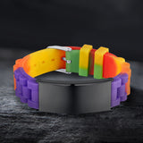 Multicolored Silicone Adjustable Bracelet