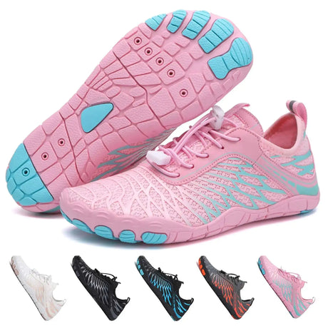 Shuilv Loraxpro Barefoot Shoes Women，Hike Footwear Barefoot Shoes Women Men Water Shoes for Women Shoes with Wide Toe Box Neuropathy Shoes for Women Comfort wear Shoes Grounded Non-Slip Pink - Lootquake