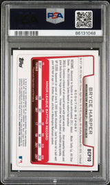 Tarjeta de béisbol de novato RC cromada Bryce Harper #BCP10 de Topps Bowman Prospects 2012, PSA 10 Gem Mint