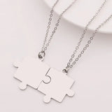 Matching Puzzle Piece Pendant Necklaces - Lootquake