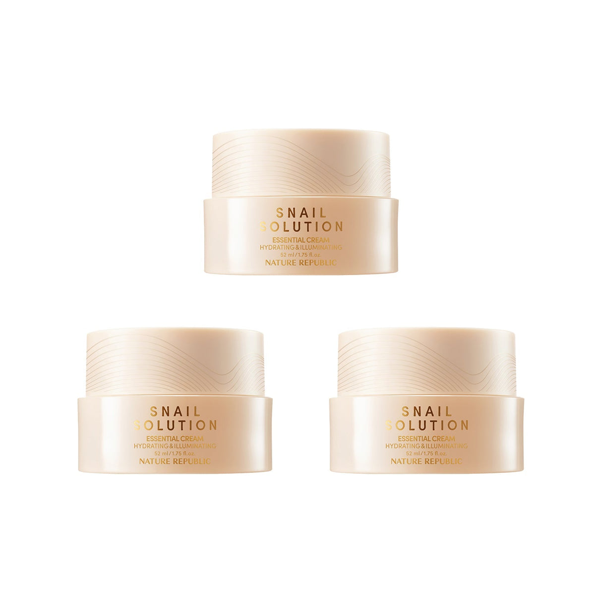 Crema esencial de solución de caracol, set de triple valor