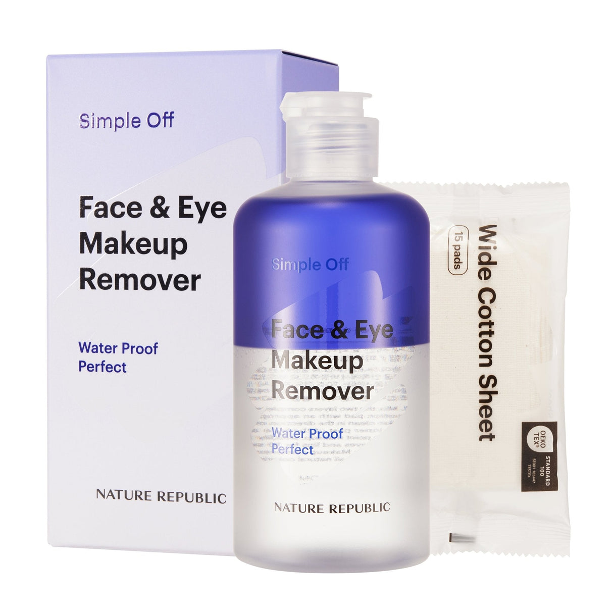 Desmaquillante facial y de ojos Simple Off, resistente al agua, set especial perfecto