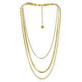 Léwind Gold/Silver Layered Necklaces for Women Dainty 18K Gold Plated Choker Necklaces for Women Trendy Layering Herringbone Box Snake Paperclip Chain Fashion Jewelry Set - Lootquake