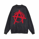 No Gods No Masters Graphic Vintage Washed Sweatshirt