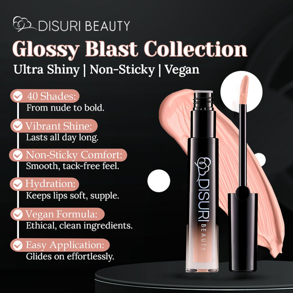 Brillo de labios DISURI Beauty Glossy Blast - Lola