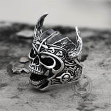 Nordic God of War Viking Warrior Skull Ring
