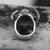 Nordic God of War Viking Warrior Skull Ring