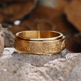 Nordic Celtic Triangle Knot Stainless Steel Spinner Ring
