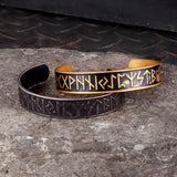 Nordic Rune Stainless Steel Viking Cuff Bracelet