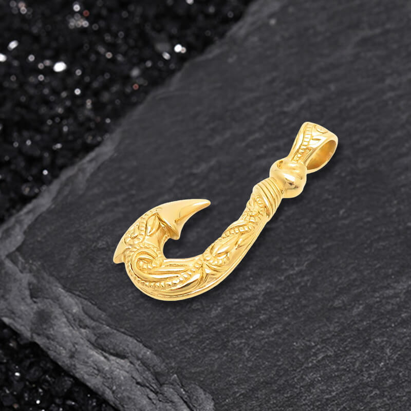 Nordic Viking Fish Hook Stainless Steel Pendant
