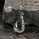 Nordic Viking Fish Hook Stainless Steel Pendant