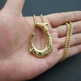 Nordic Viking Fish Hook Stainless Steel Pendant