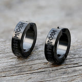 Nordic Viking Runes Stainless Steel Earrings