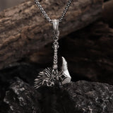 Nordic Viking Tomahawk Pure Tin Necklace