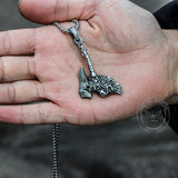 Nordic Viking Tomahawk Pure Tin Necklace