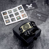 Nordic Wolf Paw Runes Leather Viking Bracelet