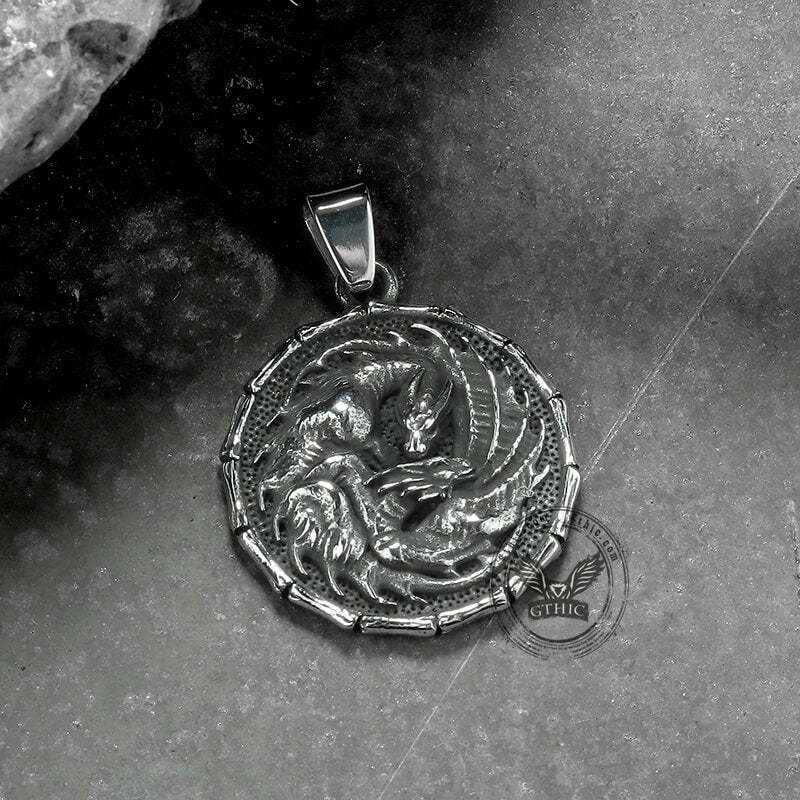 Norse Mythology Dragon Stainless Steel Pendant