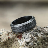 Norse Runes Celtic Knot Stainless Steel Viking Ring