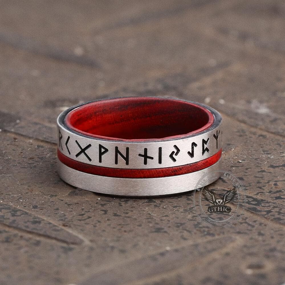 Norse Viking Runes Stainless Steel Ring