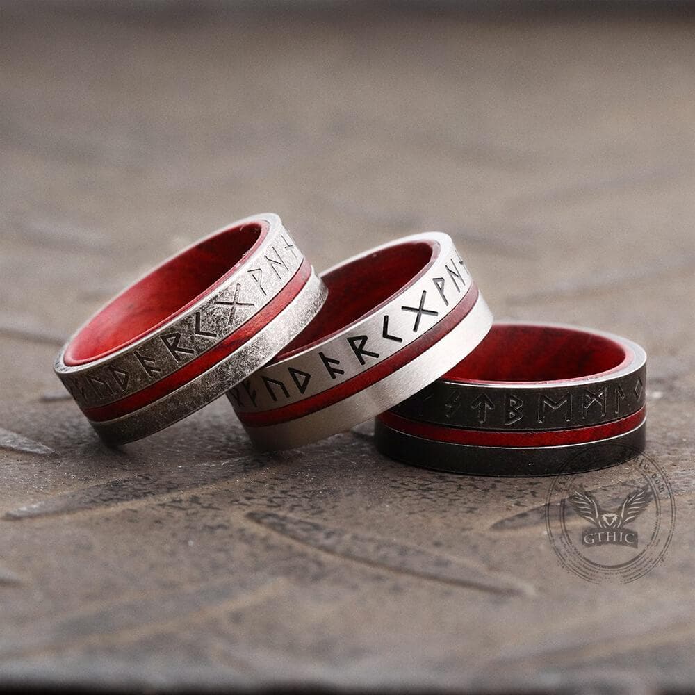Norse Viking Runes Stainless Steel Ring