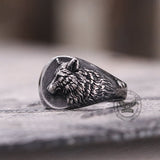 Norse Wolf Stainless Steel Animal Ring