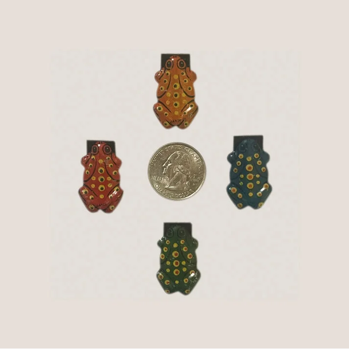 Nostalgic 1950s Spotted Frog Tin Clicker Noisemaker Toy