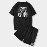 Not Enough Sage Short Sleeve T-shirt and Shorts Set